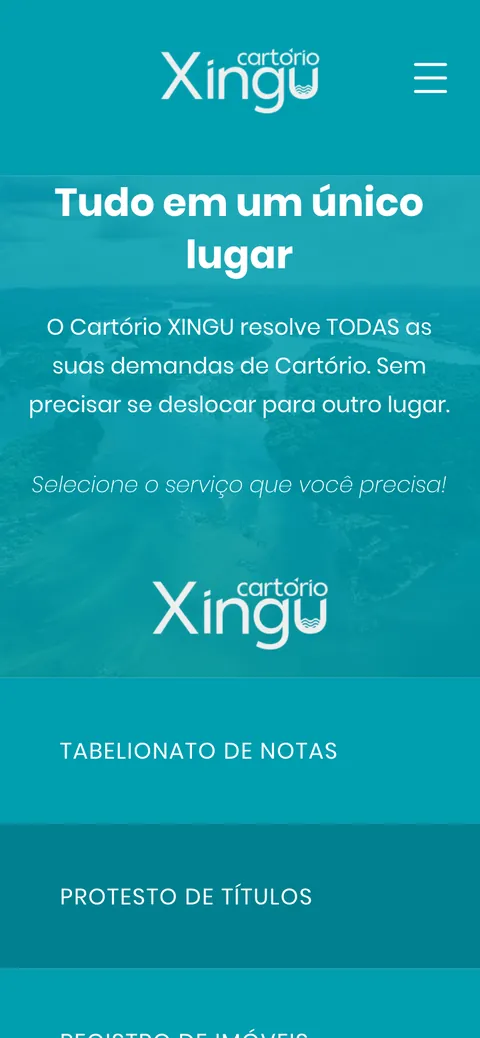 Site do Cartório Xingu no celular