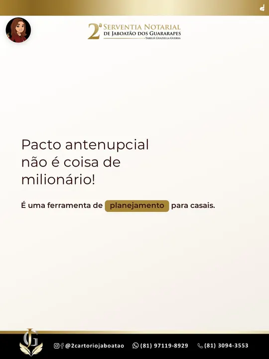 Post do Instagram feito pela MPC para o 2º Cartório de Jaboatão dos Guararapes