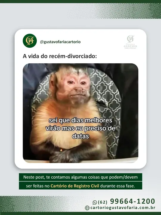 Post do Instagram feito pela MPC para o Cartório Gustavo Faria
